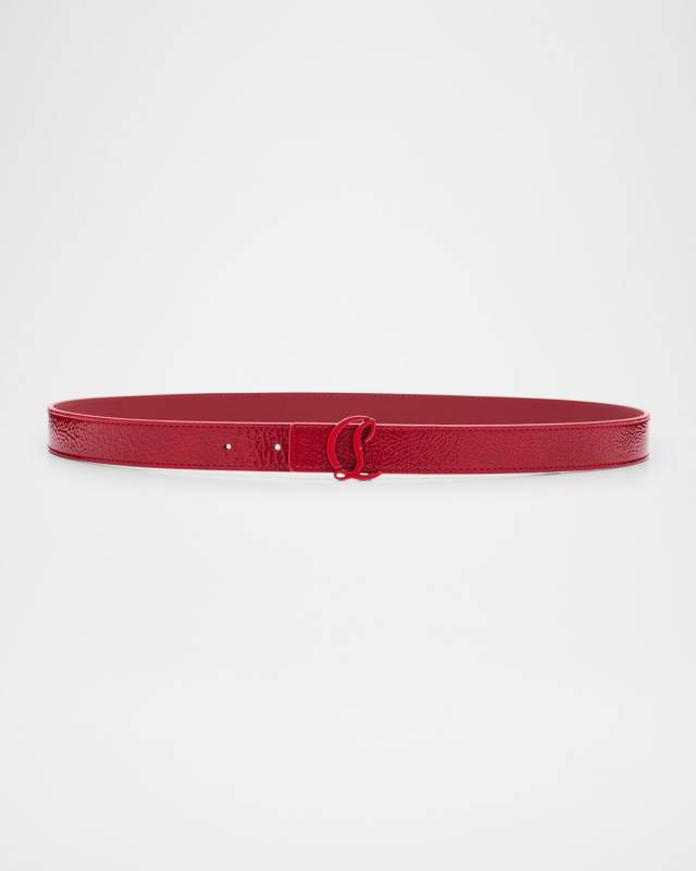 Loubi54 Reversible Belt in Patent and Smooth Leather